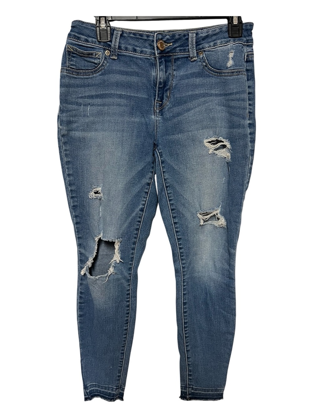 Maurice’s Distressed Mid Wash Women’s Jeans - Blue size S Regular